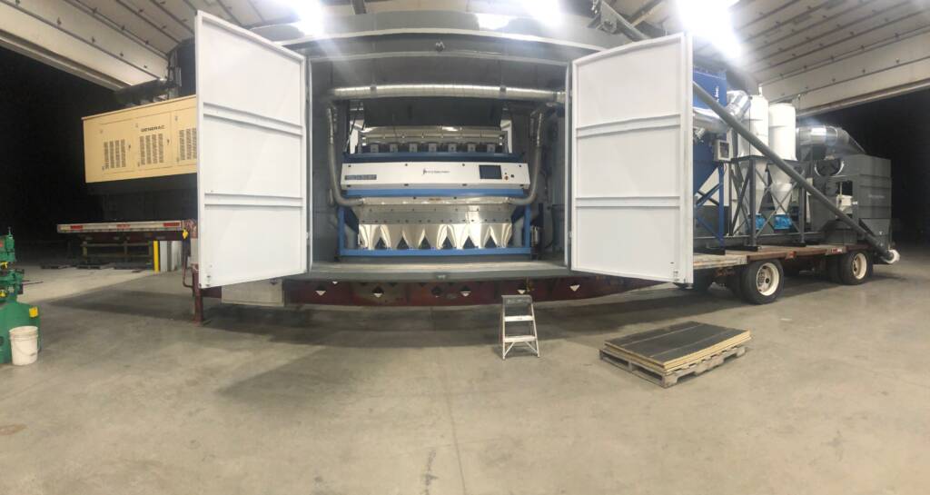 7 chute color sorter and grain cleaner